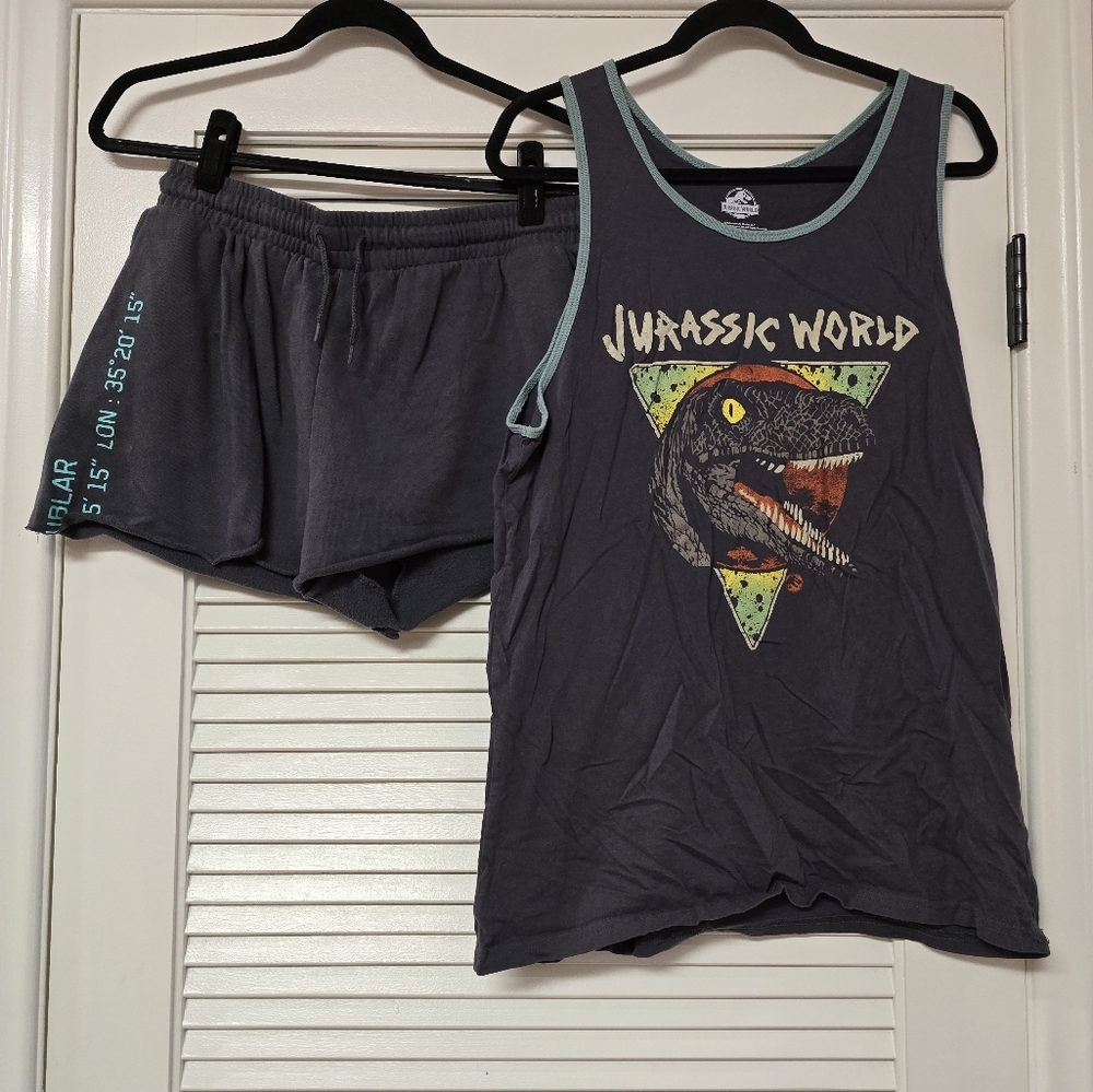 Jurassic World - (NWOT) Relaxed-Fit Casual Fit Shorts & Top Loungewear Set